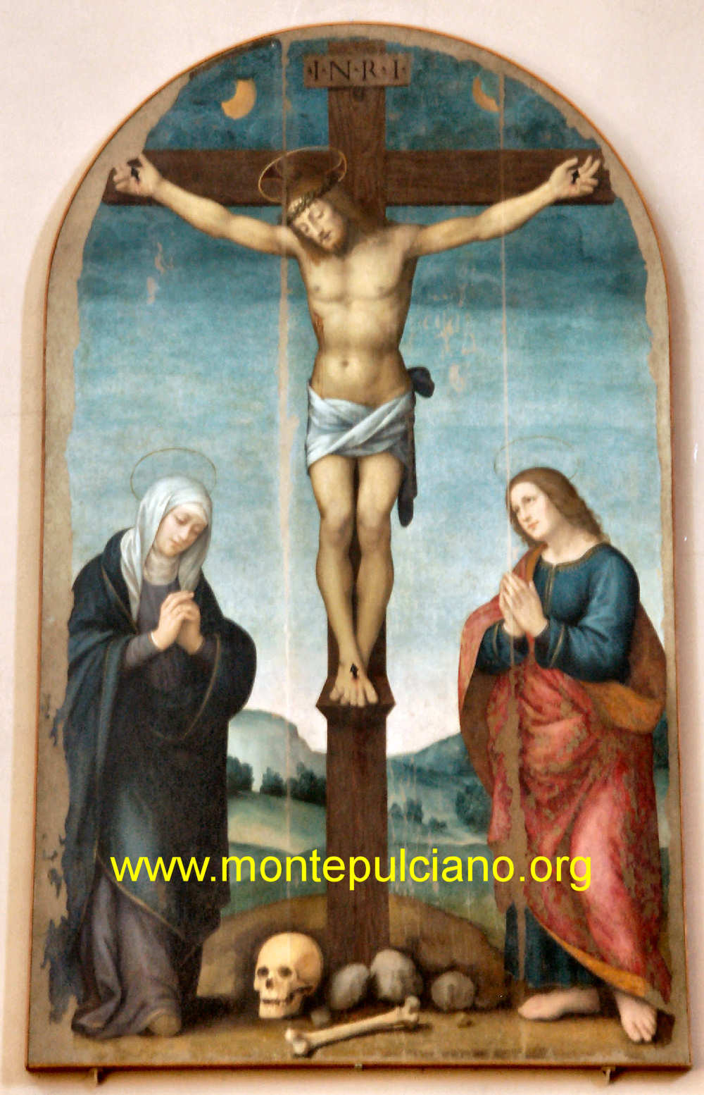 Crocifissione con la Madonna e Maria Maddalena di Lorenzo di Credi 