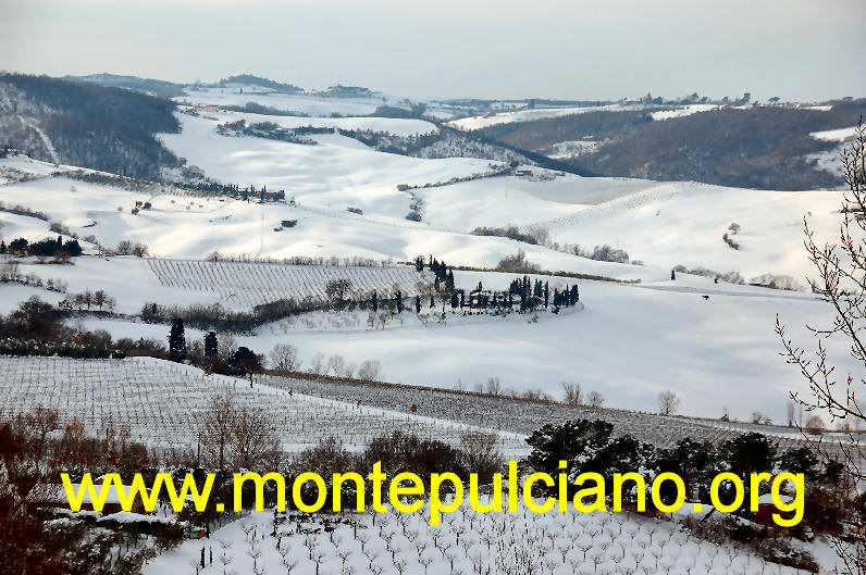 Montepulciano sotto la neve