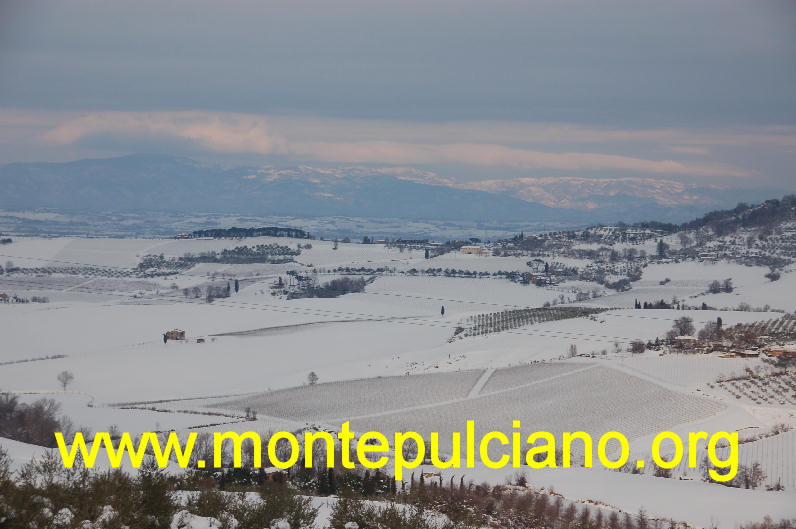 Montepulciano sotto la neve