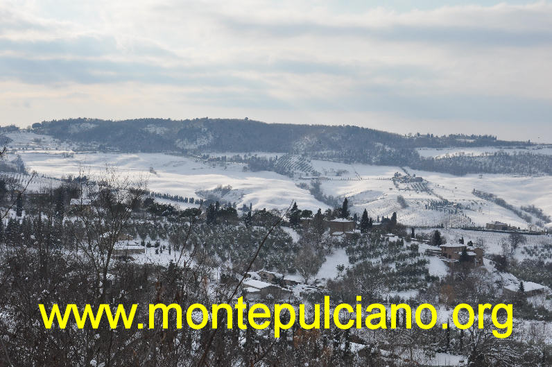 Montepulciano sotto la neve