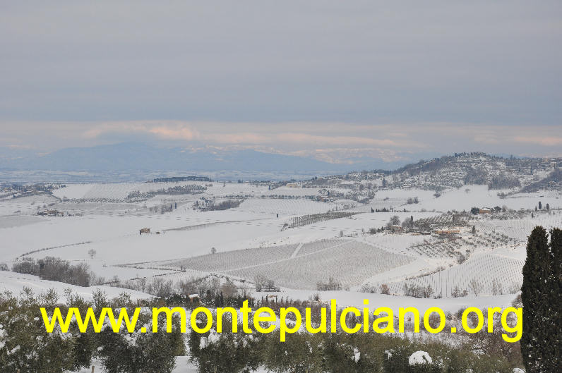 Montepulciano sotto la neve